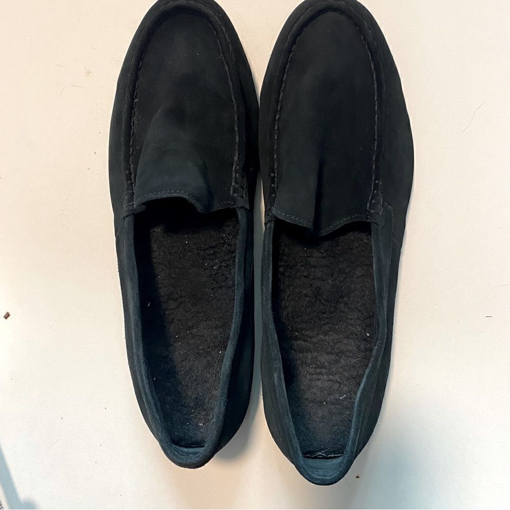 Vionic Tompkin loafer slipon Moccasin Ortho Arch Support black leather suede 13
